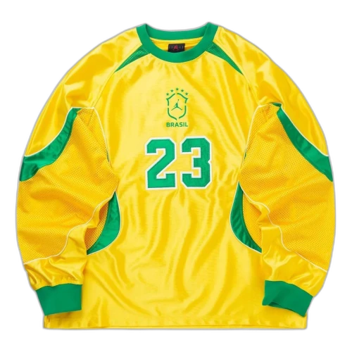 Jordan Goalie Jersey 'Varsity Maize Lucky Green'
