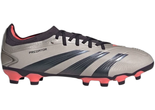adidas Predator Pro MG Platinum Metallic Aurora Black Turbo