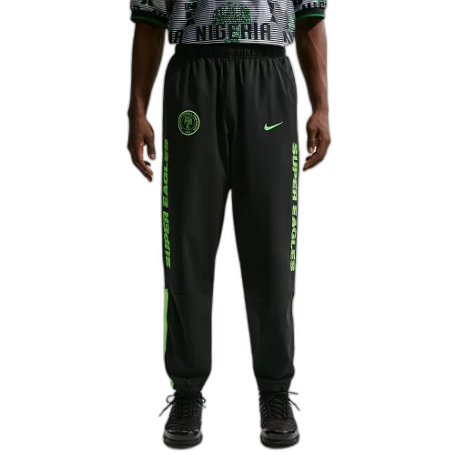Nike Dri Fit Soccer Bottoms Men's Black/Electric Glow Green Moderate Cuffed Pants