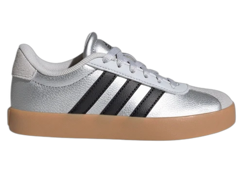 adidas VL Court 3.0 Silver Metallic Black (GS)