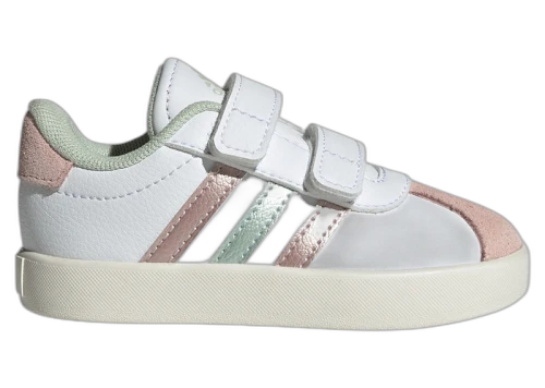adidas VL Court 3.0 Cloud White Linen Green Met. Sandy Pink Met. (TD)