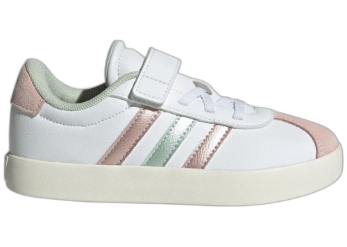 adidas VL Court 3.0 Cloud White Linen Green Met. Sandy Pink Met. (PS)