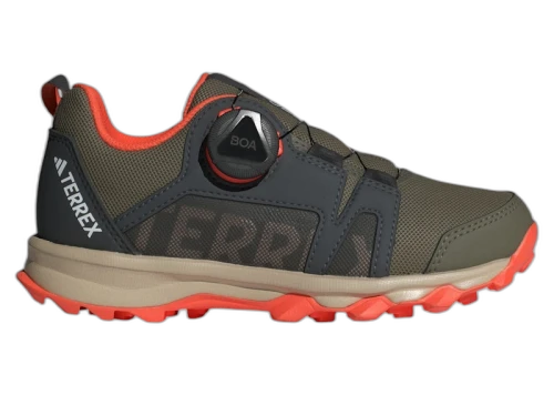 adidas Terrex Agravic BOA Trail Olive Strata Wonder Beige Semi Impact Orange (GS)