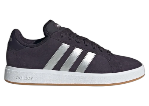 adidas Grand Court Base 00s Black Matte Silver Cloud White (Women's)
