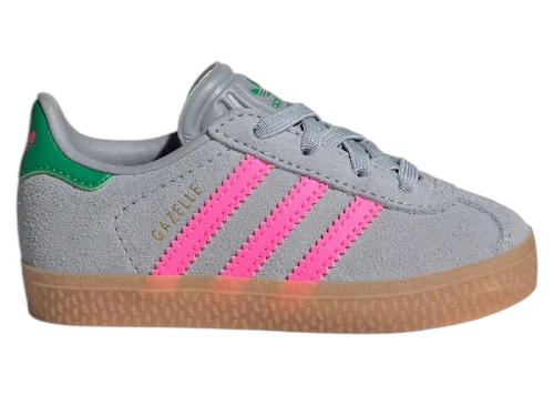 adidas Gazelle Comfort Closure Halo Silver Lucid Pink Green (TD)