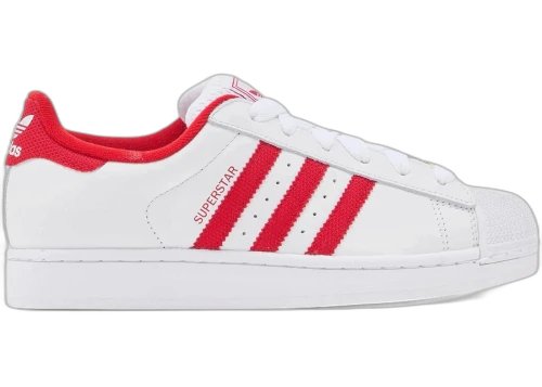 adidas Superstar II White Better Scarlet
