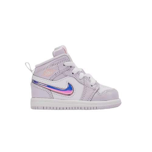 Jordan 1 Mid SE Barely Grape Iridescent Swoosh (TD)