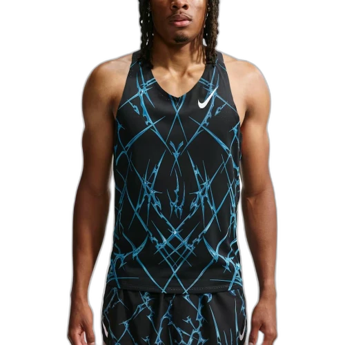 Nike AEROSWIFT Running Tank Tops Men's Black/White Moderate