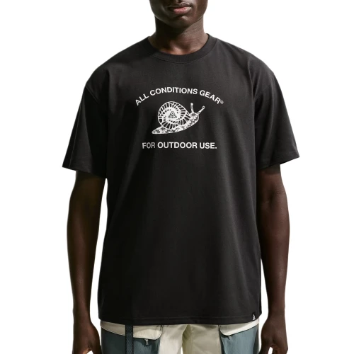 Nike ACG Quick Dry T Shirts Men's Black Crew Neck Moderate