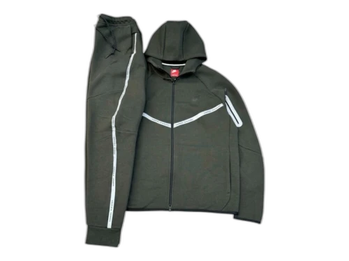 Nike Tech Fleece Reflective Accent Tracksuit Sequoia/Black