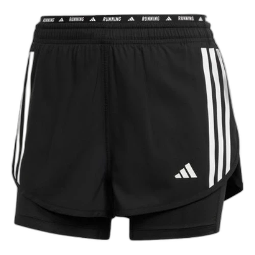 adidas Own the Run 3-Stripes 2-in-1 Shorts Asia Sizing 'Black' (Women's)