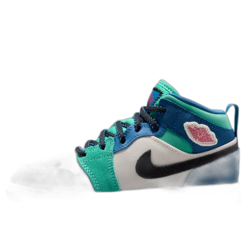 (PS) Air Jordan 1 Mid Alt SE 'Chalk True Blue Kinetic Green'