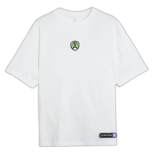 Jordan Sport Quick Dry T Shirts Men's White Crew Neck Moderate