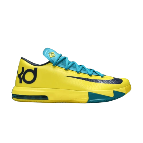 Nike KD 6 Basketball Shoes Unisex Yellow Blue