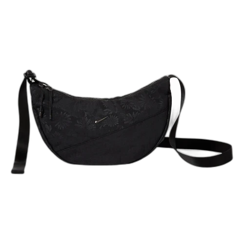 Nike Aura Floral Crescent 4L Crossbody Bag 'Black Gunmetal'