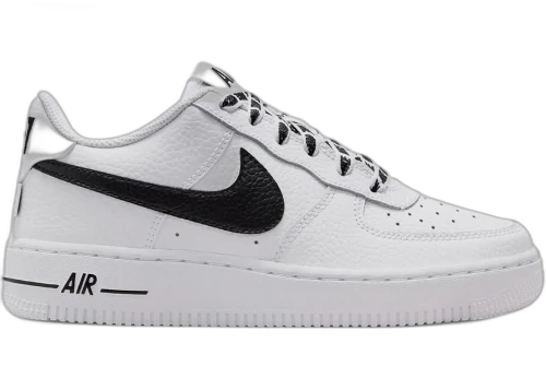 Nike Air Force 1 Low White Black Nike Laces (GS)