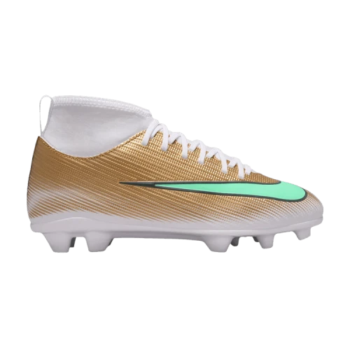 Kylian Mbappé x Nike Mercurial Superfly 11 Club FG MG GS 'Metallic Gold Green Glow'