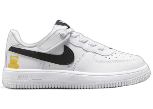 Nike Force 1 Low EasyOn White Black Yellow Bear (PS)