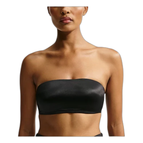 Nike SKIMS Satin Shine Convertible Bandeau Bra 'Obsidian' (Women's)