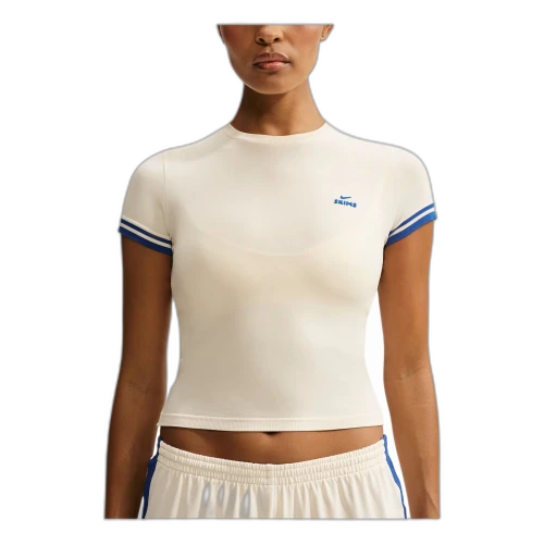 Nike SKIMS Stretch Knit Cropped T-Shirt 'Actv Ivory Cobalt' (Women's)