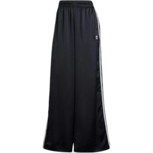 adidas Adicolor Satin Wide Leg Track Pants Asia Sizing 'Black' (Women's)