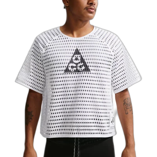 Nike ACG Running T Shirts Men's White/Anthracite Crew Neck Moderate