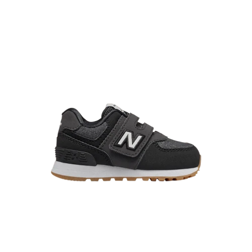 New Balance 574 Hook & Loop Toddler 'Black White'