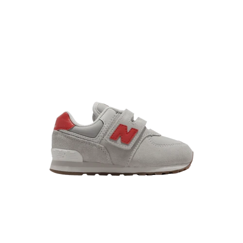 New Balance 574 Hook and Loop Toddler Wide 'Grey Red'