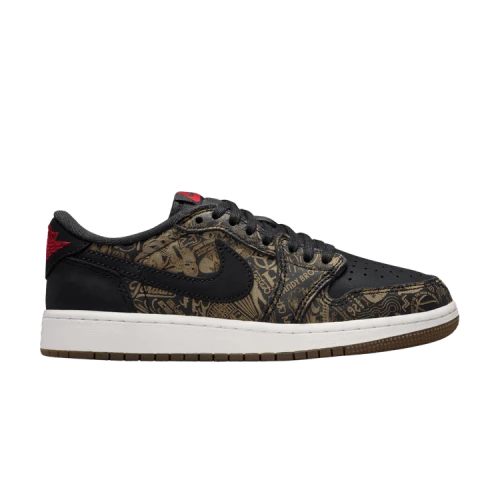 Jordan 1 Retro Low OG Laser Black University Red (GS)