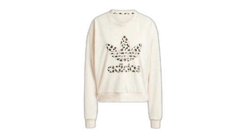 adidas Women's Leopard Sweatshirt Wonder White