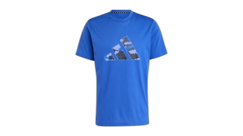 adidas Train Essentials Camo Graphic Logo T-Shirt Semi Lucid Blue