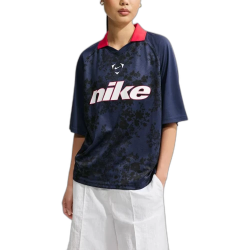 Nike Sportswear Rugby Jerseys Women's Midnight Blue Lapel Moderate