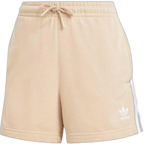 adidas Adicolor 3-Stripes French Terry Shorts 'Beige White' (Women's)