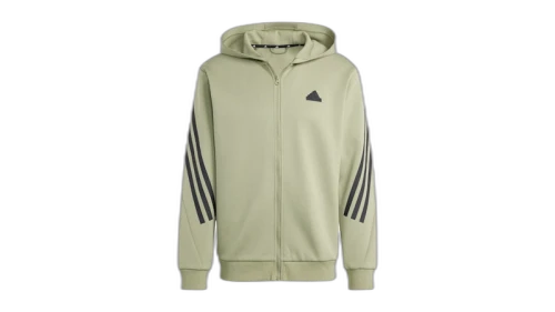 adidas Future Icons 3-Stripes Full Zip Hoodie Tent Green