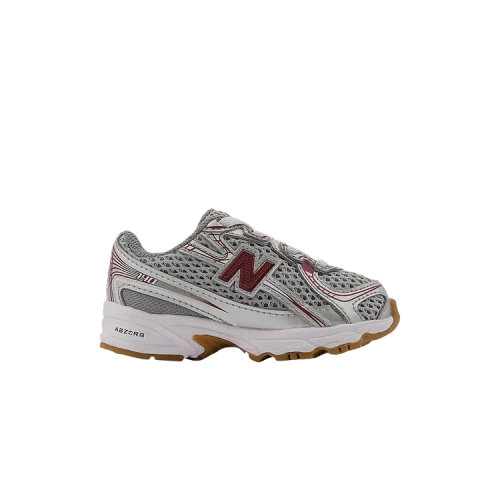 New Balance 740 Bungee Lace Silver Metalic Monarch Burgundy (TD)