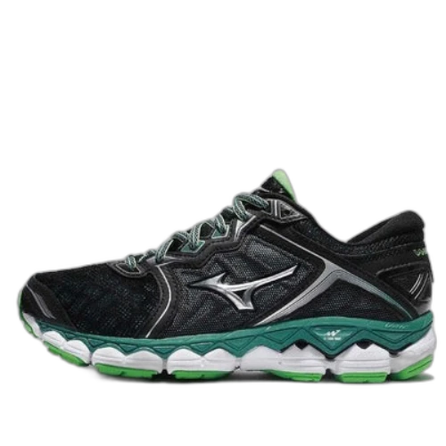 Mizuno Wave Sky 'Black Green' (Women's)