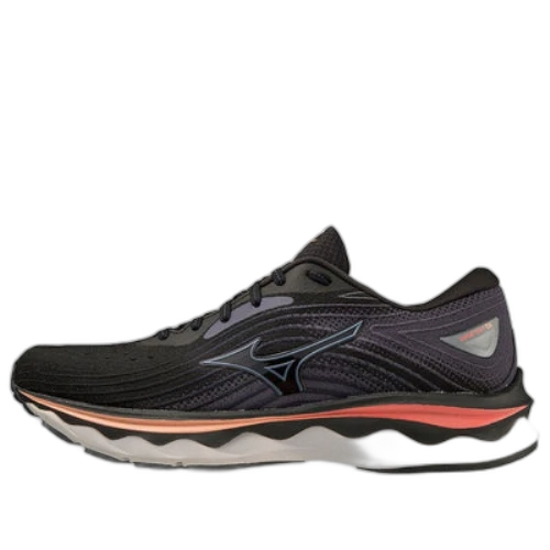 Mizuno Wave Sky 6 'Black Hot Coral' (Women's)