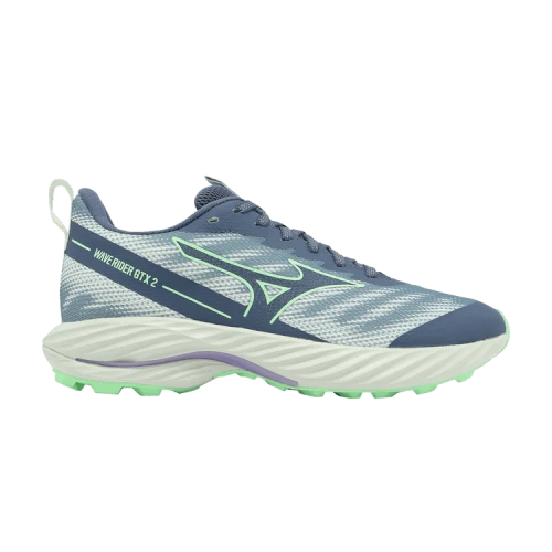 Mizuno Wave Rider GORE-TEX 2 Super Wide 'Vintage Indigo Neo Mint' (Women's)