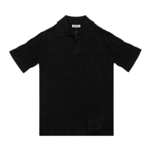 Jil Sander Knit Polo T-Shirt 'Black'
