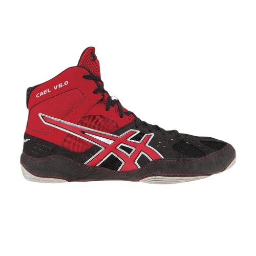 Asics Cael V6.0 'Charcoal Fire Red'
