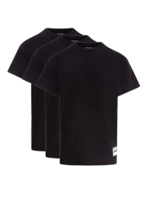 Jil Sander Man Biologic Cotton Logo Label T-Shirt Set Black