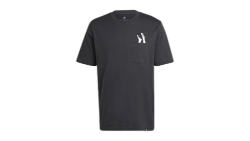 adidas Lounge Slides Graphic Pocket T-Shirt Black