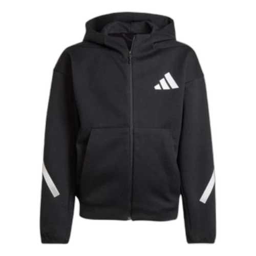 (GS) adidas Z.N.E. Full-Zip Hooded Track Jacket 'Black White'