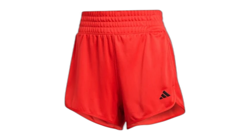 adidas Women's Pacer Essentials Knit High-Rise Shorts Pure Ruby/Black