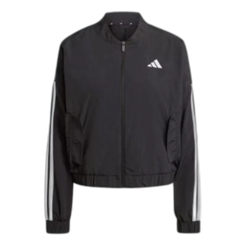 adidas Essentials 3-Stripes Lifestyle Bomber Jacket 'Black White' (Women's)