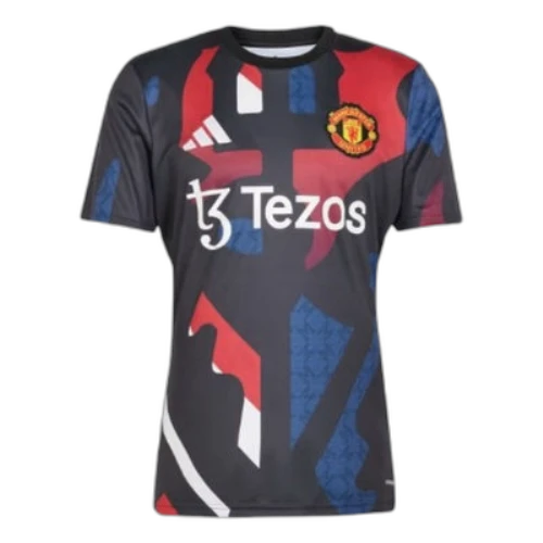 (GS) adidas Manchester United 24/25 Pre-Match Jersey 'Black Red Blue'