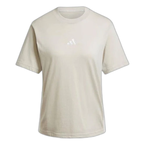 adidas Essentials 3-Stripes Cotton T-Shirt 'Beige White' (Women's)
