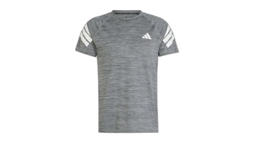 adidas Icon 3-Stripes Tee Black Melange White