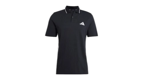 adidas Essentials 3-Stripes Pique Polo Shirt Black/White