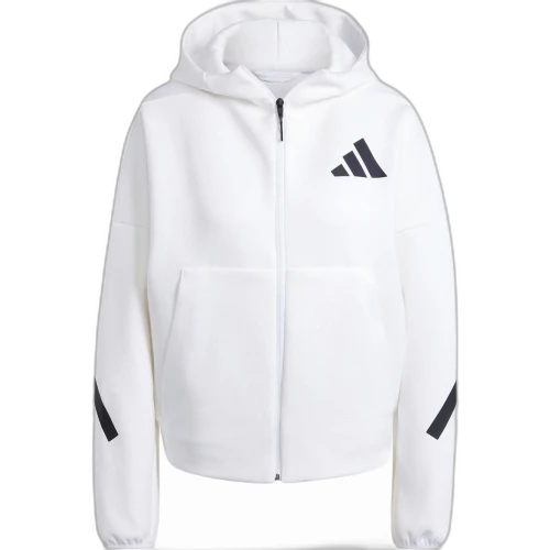 Adidas logo-detail zip-up hoodie